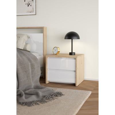 كومود خشبي في ابيض مقاس 50 * 45 * 50 سم