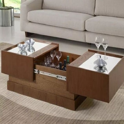 ترابيزة قهوة ام دي اف بني - 50×40×100 سم