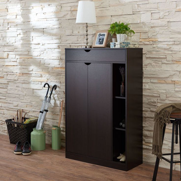 جزامة خشب ام دي اف 3 ارفف بني - 40×120×80 سم