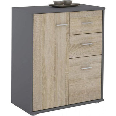 جزامة خشب ام دي اف درج قلاب بني - 40×105×80 سم