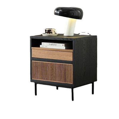 كومود أسود في خشبي مقاس 50*40*56 سم