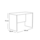 مكتب بني وأبيض 75×60×160 سم
