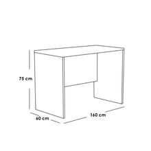 مكتب ام دي اف بني و ابيض - 75×60×160 سم