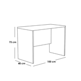 مكتب أبيض 75×40×100 سم