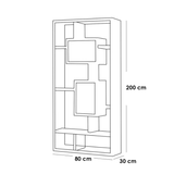 مكتبة أبيض 200×80×30 سم