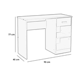مكتب أبيض 77×90×45 سم بدرج
