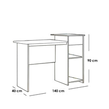 مكتب ام دي اف اسود - 90×40×140 سم