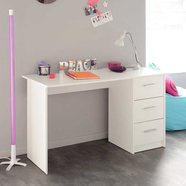 مكتب ام دي اف ابيض - 75×50×120 سم