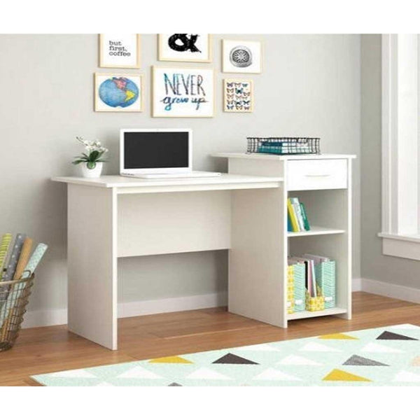 مكتب ام دي اف ابيض - 90×40×150 سم