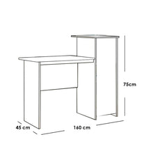 مكتب ام دي اف ابيض - 75×45×160 سم