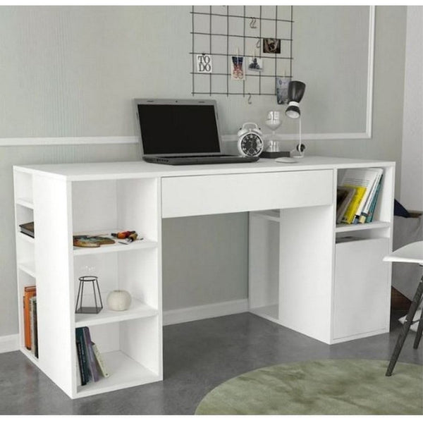 مكتب ام دي اف ابيض - 75×60×160 سم