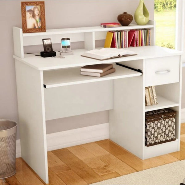 مكتب ام دي اف أبيض - 100×120×60 سم