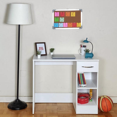 مكتب خشب ام دى اف أبيض - 77×90×45 سم