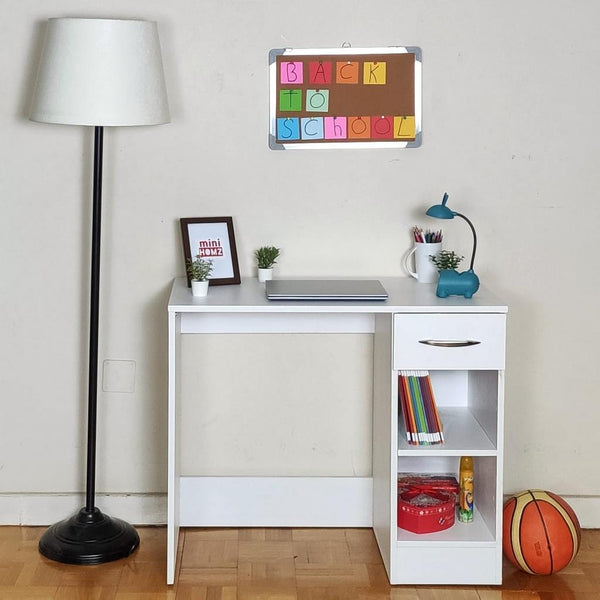 مكتب خشب ام دى اف أبيض - 77×90×45 سم