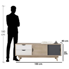 وحدة تلفزيون MDF متعدد الالوان - 150 × 40 × 55 سم